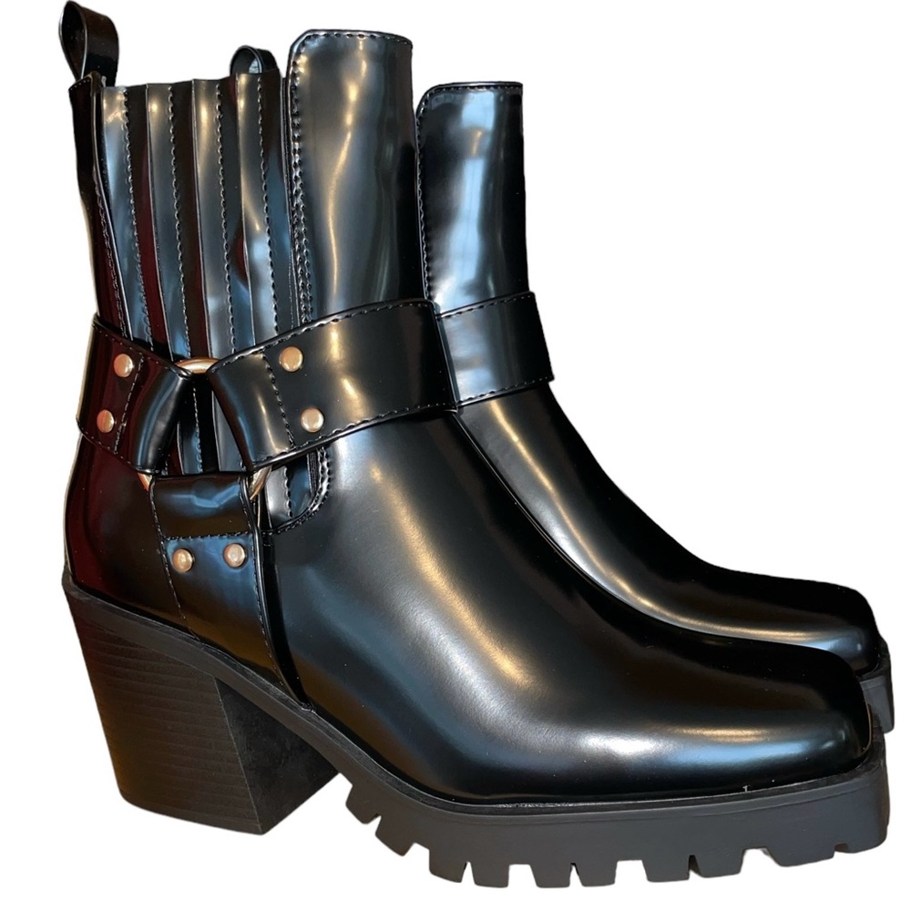 Motorcycle Biker Boots- Enslee Shoe Dazzle moto harness